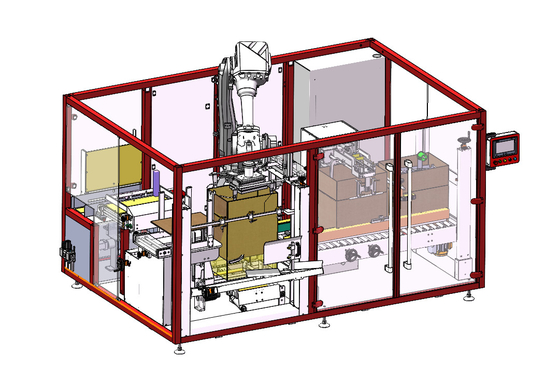 10cases/Min Robotic Top Load Case Packing Machine Automatic Compact