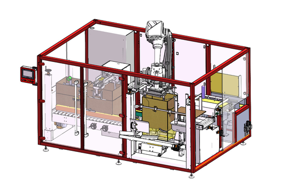 Beverage Food Robotic Case Packer Syrup Bottle Packing
