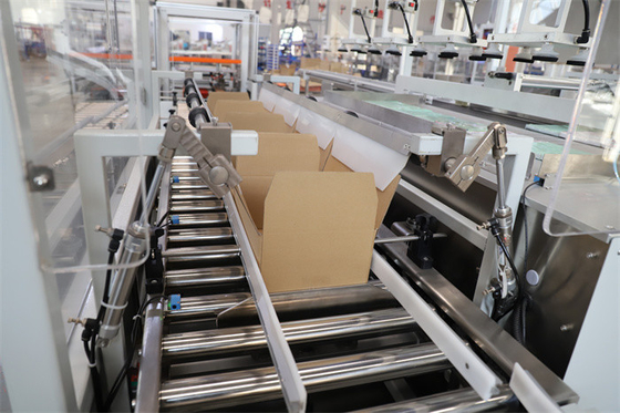 Pharma Cosmetics Top Loading Case Packer , Grab Type Vertical Case Packer