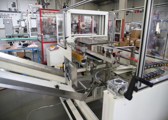 Automatic Potato Chip Carton Erector Machine Vertical Box With Tape Sealing