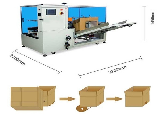 Oil Bucket Vertical Box Erecting Machine Tape Sealing Combi Carton Erector For Food