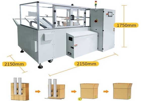 Fully Automatic 220v Carton Erector Machine Digital Communication Cardboard Box Erectors