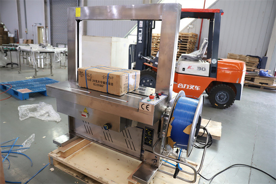 SS304 Poly Automatic Box Strapping Machine , Stainless Steel Carton Strapping Machine
