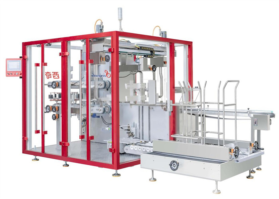 8 Cases/Min Cosmetics Carton Case Packer Machine 220v Side Load