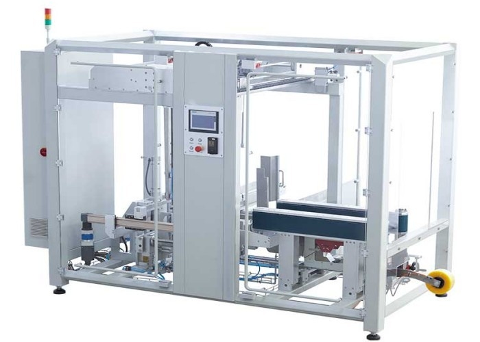Servo Vertical Carton Erector Machine Electronics Compact Case Erector