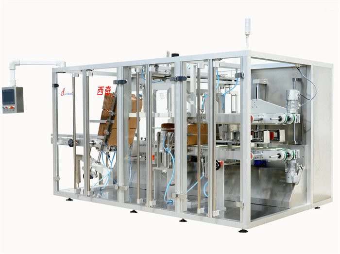 Side Loading 8 Cases/Min Carton Case Packer Compact Box Packer Machine